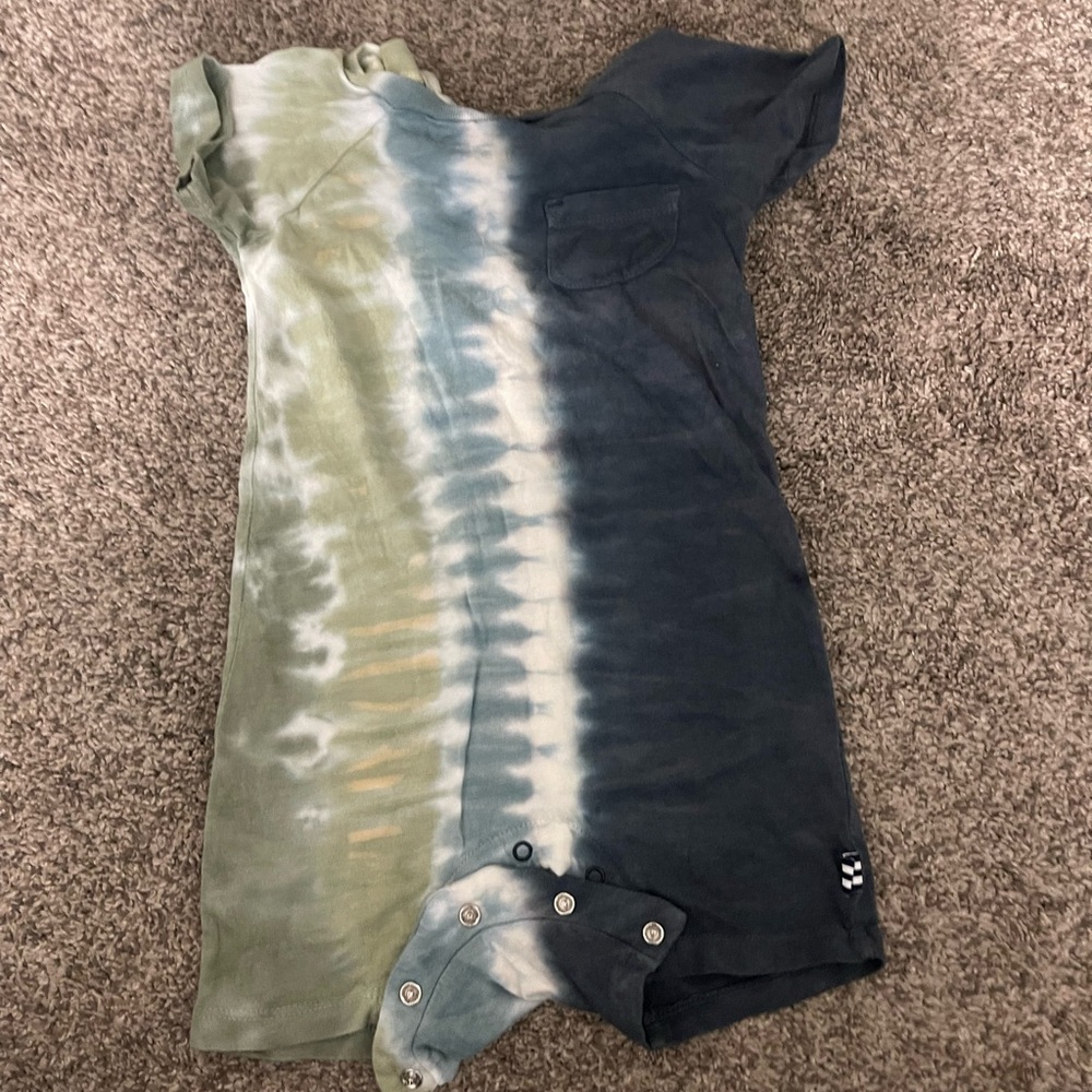 Splendid Tie-Dye Kids One Piece - Green and Blue